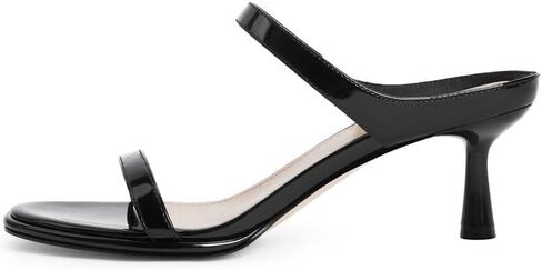 Modatope Two Strap Heeled Sandals for Women Kitten Heel Rounded Toe Heels Women Slip on Open Toe Sandals in Saudi Arabia