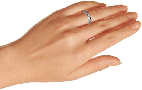 Bling Jewelry Unisex Couples Multi Faceted Prism Cut Titanium Wedding Band Rings For Men For Women Silver Tone Comfort Fit Medium Width 3 5 6 8MM in Saudi Arabia