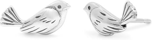 Boma Jewelry Sterling Silver Sitting Bird Stud Earrings in Saudi Arabia