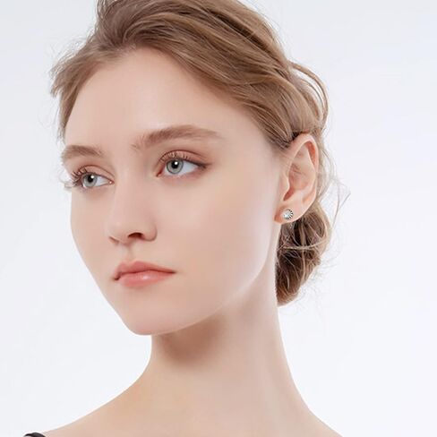 أقراط مرحلة القمر 925 من الفضة الاسترليني أقراط نجمة القمر أقراط حجر القمر/الكريستال لا تسبب الحساسية مجوهرات القمر هدية للنساء والفتيات المراهقات للآذان الحساسة in Kuwait