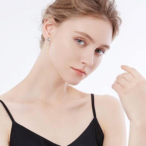 أقراط مرحلة القمر 925 من الفضة الاسترليني أقراط نجمة القمر أقراط حجر القمر/الكريستال لا تسبب الحساسية مجوهرات القمر هدية للنساء والفتيات المراهقات للآذان الحساسة in Kuwait