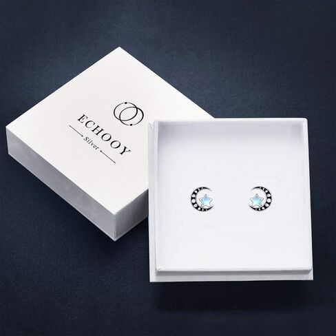 أقراط مرحلة القمر 925 من الفضة الاسترليني أقراط نجمة القمر أقراط حجر القمر/الكريستال لا تسبب الحساسية مجوهرات القمر هدية للنساء والفتيات المراهقات للآذان الحساسة in Kuwait