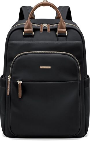 حقيبة ظهر للكمبيوتر المحمول من GOLF SUPAGS للنساء، حقيبة ظهر للعمل، حقيبة كمبيوتر للسفر، حقيبة نهارية تناسب الكمبيوتر المحمول مقاس 15.6 بوصة (أسود-جديد) in Kuwait