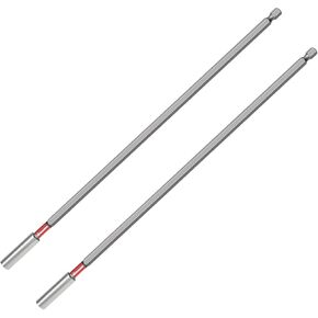 2PCS 12inch Magnetic Drill Bit Extension Holder For Impact Driver,1/4" Hex Shank S2 Steel Magnetic Screwdriver Extension,Drill Bit Extender
