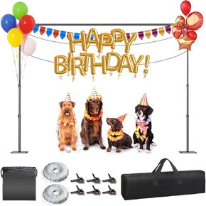 Backdrop Stand Heavy Duty,Cisain 10x 9.2ft Adjustable Pipe and Drape Background Stand with Heavy Metal Base,Spring Clamps for Festive Parties,Photography,Wedding,Birthday Decoration