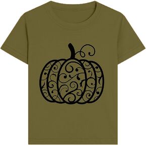 Halloween Shirts for Kids Toddler Pumpkin Face Ghost Dino Cotton Halloween Tshirt for Boys and Girls 2-7T