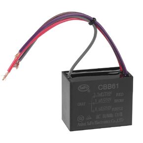 uxcell Ceiling Fan Capacitor CBB61 3.5/5/6uF 250V AC 4 Wires Metallized Polypropylene Film Capacitor 48x38x26mm for Electric Fan Pump Motor Generator