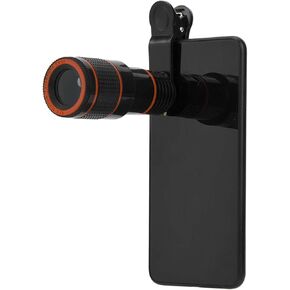 Telescopic Phone Objectif,Clip On Lens Zoom,Phone Camera Lens Kit,Mobile Phone Lens and Accessories,Professional 12X Telephoto Lens Telescopic Focusing Universal for Mobile Phone Tablet