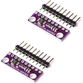 2pcs GY-ADS1015 ADS1015 12 Bit Analog to Digital Ultra-Small 12-bit Precision ADC Converter Development Board Module for Arduino