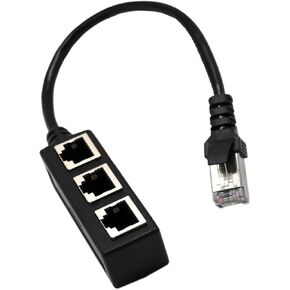 RJ45 Ethernet Splitter Cable, Splitter 1 to 3 Port, Ethernet Switch Adapter Cable for Cat5/5e/6/7/8Cable