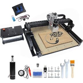 CNCTOPBAOS 4540 CNC Router Machine,500W Spindle 11000rpm,GRBL 3-Axis Milling Engraving Machine w/Offline Controller/E-Stop/Limit Switches Cutting Carving For Metal Wood Acrylic MDF Nylon Plastic