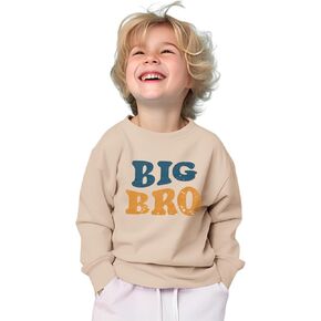 Big Brother Sweatshirt Toddler Baby Boys Promoted to Big Brother Announcement Shirt Big Bro Long Sleeve Fall Outfit