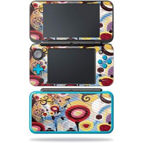 MightySkins Carbon Fiber Skin for Nintendo New 2DS XL - Pastel Flourishes | Protective, Durable Textured Carbon Fiber Finish | Easy to Apply, Remove, and Change Styles | Made in The USA