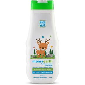 Mamaearth Dusting Powder for Babies | with Oatmeal Cornstarch & Arrowroot | for Diaper Rash, Dry & Irritated Skin | Gentle Talc-Free Baby Powder | Paraben Free | 10.58 Oz (300g)