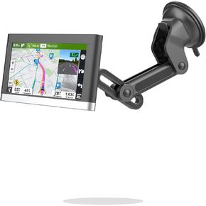 SkyTian for Garmin GPS Car Mount Replacement Sticky Suction Cup 17mm Ball MountLong Arm Windshield Holder fit Garmin Nuvi Drive Dezl RV GPS, Black