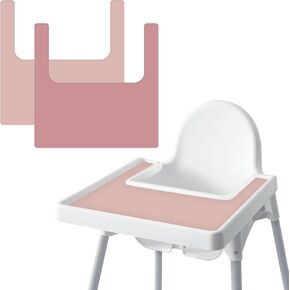 High Chair Placemat for IKEA Antilop Baby High Chair, 2 Packs Stain Resistant Non-Slip Toddler Silicone High Chair Place Mats Eating Table Mat (Color 6) in Kuwait