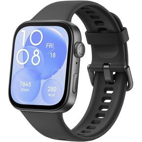 HUAWEI Watch FIT 3，1.82" AMOLED Display ，Ultra-Slim Design，All-Round Fitness Management，Comprehensive Health Managment，Durable Battery Life，Compatible with iOS & Android, Black