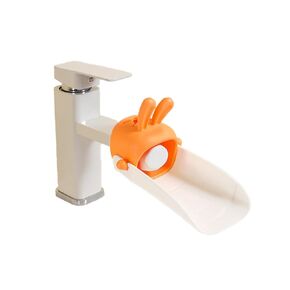 2024 New Faucet Extender, Bathroom and Kitchen Splashback Sink Extender, Bunny Shape, Adjustable, Easy-to-Install Handwashing Assistant (Yellow)