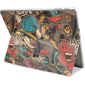 Glossy Glitter Tablet Skin Compatible with Microsoft Surface Pro 11 (2024) - Orange Hip Hop - Premium 3M Vinyl Protective Wrap Decal Cover - Easy to Apply | Crafted in The USA by MightySkins