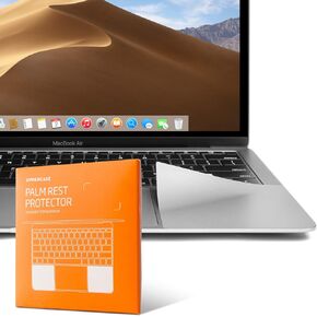 UPPERCASE Premium Palm Rest Protector Skin Cover Set Compatible with 2020 2021 Intel/M1-based MacBook Air 13", A2337 A2179, Silver
