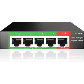STEAMEMO 26 Port Gigabit Switch, Easy Smart Managed Ethernet Switch with 2 x 1G SFP, Desktop/Rackmount Sturdy Metal, Support QoS, Vlan, Network Switch Plug & Play