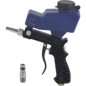 Feed Sandblasting Gun, Portable Handheld Sandblaster 70-150 PSI 6000RPM Air Sand Spray Gun Blasting Machine Tool Set Kit Paint Guns Accessories with Connector