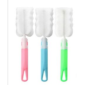 WOIWO 3 PCS Mr. Gentleman Cup Brush Long-Handled Sponge Cup Brush Creative Cleaning Utensils Bottle Brush Cup Brush