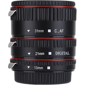 DAUERHAFT Auto Focusing Lens Adapter, Macro Extension Tube, Lightweight Sturdy Camera Accessory, for EOS EF Moun and Photography Lovers,
