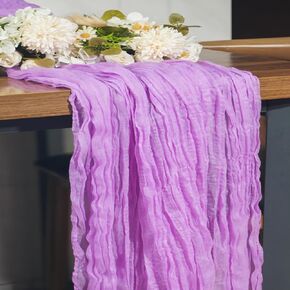 16 Pack Cheesecloth Table Runner, 35x120 Inch Boho Gauze Table Runner, Cheese Cloth Long Table Runner Elegant Table Runner for Party Wedding Bridal Shower Table Decor (Beige)