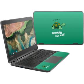 MightySkins Skin Compatible With Lenovo 300e Chromebook 11.6" (2018) - Late Turtle | Protective, Durable, and Unique Vinyl Decal wrap cover | Easy To Apply, Remove, and Change Styles | Made in the USA
