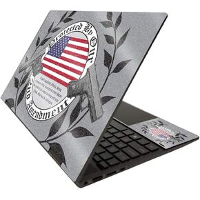 MightySkins Glossy Glitter Skin for HP Envy x360 15" (2020) - 2nd Amendment | Protective, Durable High-Gloss Glitter Finish | Easy to Apply, Remove, and Change Styles | Made in The USA