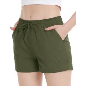 TACVASEN Women's Hiking Athletic Shorts with Pockets Quick Dry Lightweight Outdoor Summer Shorts for Women Fishing