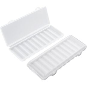 PNGKNYOCN AA Battery Storage Case，Portable Transparent Plastic Battery Case Holds 10 AA batteries for Travelling/Home/Office/Garage（2-pack）