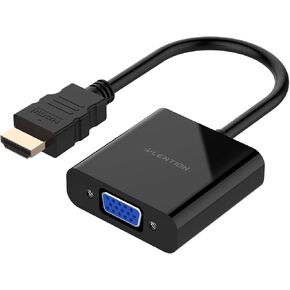LENTION Active HDMI to VGA Video Adapter, 1080P HDMI Digital AV to VGA Analog Cable Converter Compatible Raspberry Pi, MacBook, Chromebook, Roku, TV Box, PC, Laptop, More (Black)