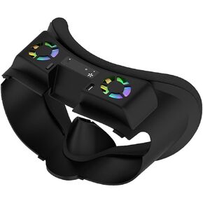 RGB Cooling Fan Compatible for Meta Quest 3 VR Headset Accessories Soft Breathable Face Cover Cushion Pad Foam Facial Interface Bracket Fan Cooler Air Circulation Light-Proof Nose Pad Replacement
