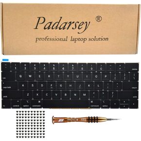Padarsey New A1989 A1990 Keyboard US Layout Compatible for MacBook Pro 13'' 15''A1990 A1989 Keyboard 2018 Year+Keyboard Screws+Screwdriver