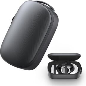 KIWI design Carrying Case Compatible with Quest 2/Quest 3 and Vision Pro, Comes with Lens Protector Cover, Sturdy PC Hard Travel Shell Companion