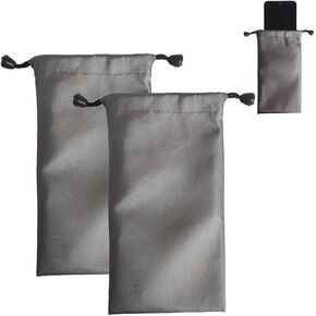 2 Pcs EMF Shield Sleeve for Cell Phone，7.87 x 4 inch EMF Protection Phone Pouch，EMF Blocker for Smartphone, Defense Against Signal Intrusion and GPS Gray