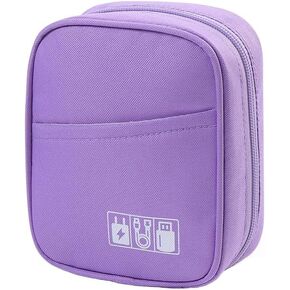 E-Tree Storage Pouch for Small Electronics and Accessories,Tech Bag,Electronic Organizer Case Compatible with MacBook Laptop Charger,Mouse,Cables,Hub,Power Bank,Earphone,Toiletries Cosmetics (Blue)