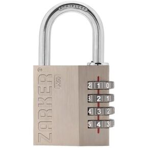 X50L - 4 Digit Heavy Duty Long Shackle Combination Lock, 1-Pack