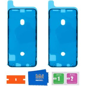 MMOBIEL 2X Waterproof Pre-Cut Adhesive Sticker Compatible with iPhone Xs Max - 6.5 inch for LCD Display Frame
