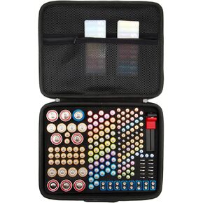 Aenllosi Hard Battery Organizer Carrying Case Bag Holder-Holds Batteries AA AAA C D 9V 3V Battery Tester BT-168 (Batteries are Not Included)