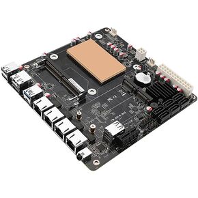 CWWk N100/i3-N305 six-bay NAS monster board/4 network 2.5G/6 SATA3.0/2 M.2 NVMe/115X radiator ITX board type motherboard (NAS Board-N305+Fan)