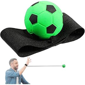 1Pc Green Wrist Return soccer Ball - Adjustable Bounce Back Ball with String,Exercise finger dexterity,Rubber Elastic Rebound Ball Finger Exercise Toy Activity and Play Balls Toys and Games