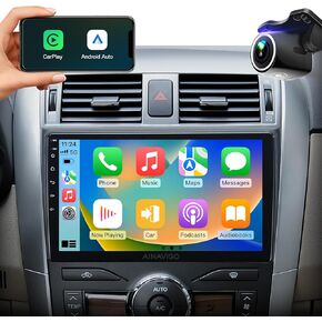 5G WiFi Android 12 Car Stereo for Toyota Corolla 2008 2009 2010 2011 2012, 9 Inch IPS HD Touch Screen Car Radio Wireless CarPlay Android Auto, GPS FM/SWC Bluetooth 1080P Backup Camera