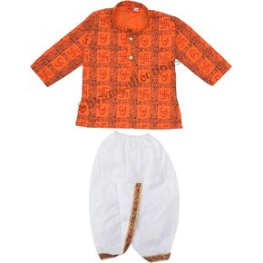 Full sleeves soft cotton dhoti kurta Indian traditional dress for infants, toddlers, and newborns Indian wear