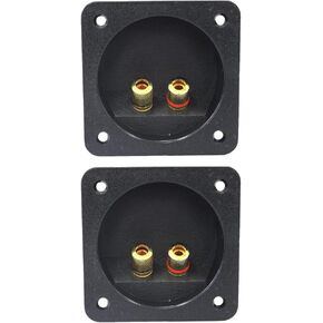 Veemoon 2Pcs Speakers Terminal Box Subwoofer Box Terminal Speaker Junction Cup Speaker Cable Connector Screw Cup Connectors Square Terminal Speakers Abs Outer Box