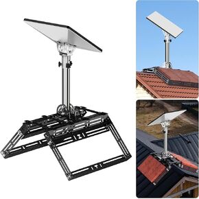 Starlink Mini Roof Ridge Mount, 8 Piece Bricks Starlink Mounting Kit with Tilt Angle Adjustable Mini Pipe Adapter, Starlink Internet Kit Satellite Pole Mount for Starlink Mini
