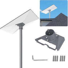 Starlink Gen 3 Pole Mount Adapter, Mount Starlink to Pole for Starlink Gen 3 Standard Dish, Gen3/V3 Starlink Mount Kit for Plate Roof Mount and Standard Dish Mount Plate（Gray）