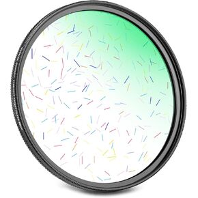 NEEWER 77mm Colorful Starlight Brushed Camera Lens Filter, Special Effects Filter with Anamorphic Flare, Shinning Starburst Lens Filter, Photography Prism Lens Filter, Camera Lens Accessory